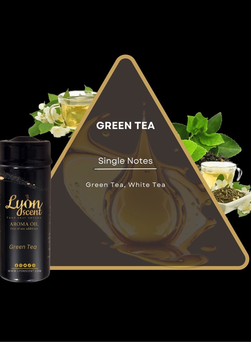 Lyon Scent Aroma Oil, 100% Pure Oil, Perfume for Air Freshener, Diffuser Aroma, Fragrance Oil, Air Freshener Oil refill, Essential Scented Oil, Luxurious Scent (GREEN TEA) - Image 2
